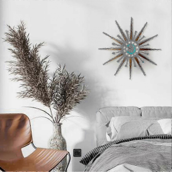 Vintage Medieval Battery-Operated Clock, Suitable for Living Room Decor